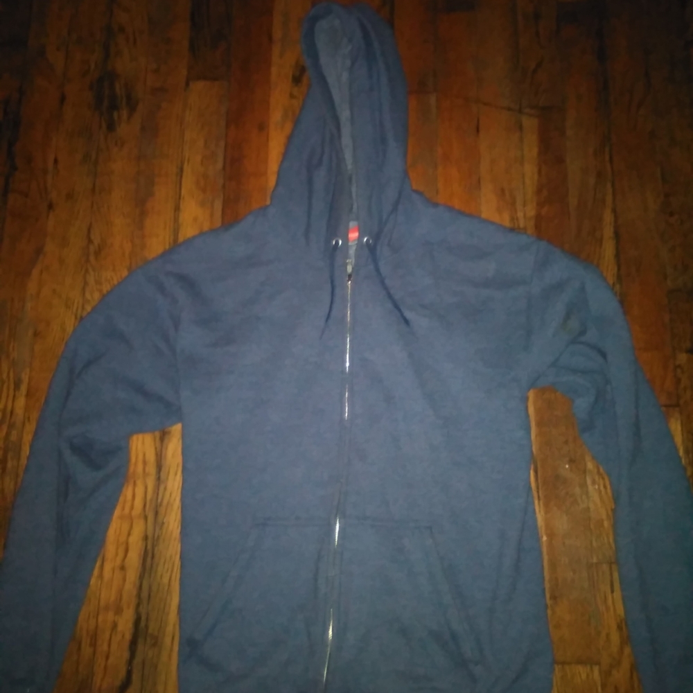 Hanes premium light blue zip up hoodie